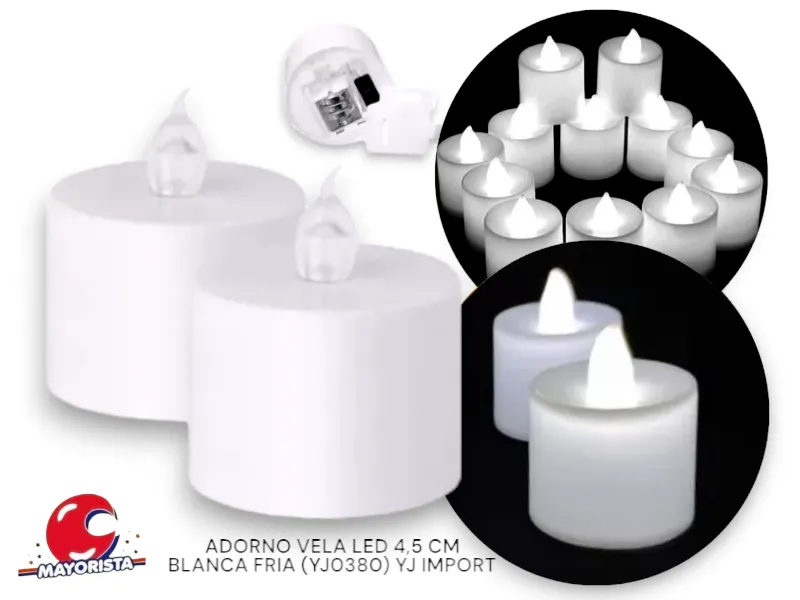 ADORNO VELA LED 4,5 CM BLANCA (ZLE-LPV-01-01BL/YJ0380) ERIK