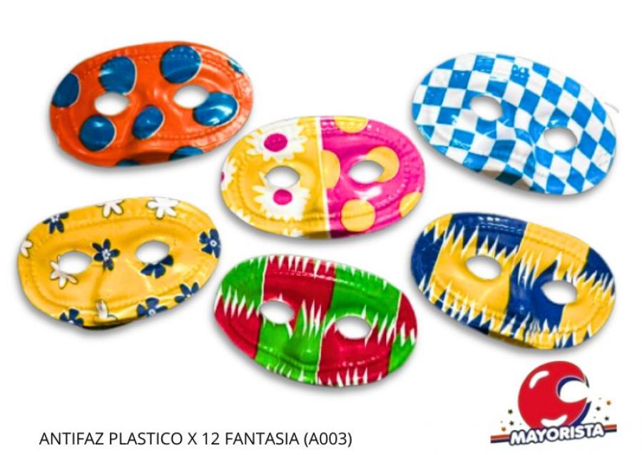 ANTIFAZ PLASTICO X 12 FANTASIA (A003) HERRERA