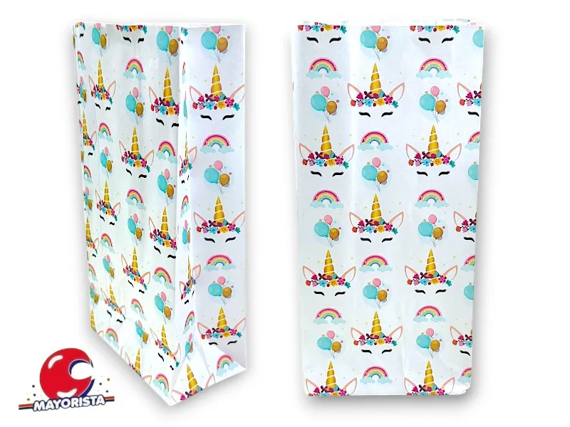 BOLSITA PAPEL X 10 UNICORNIO 15X25X8 SPACE