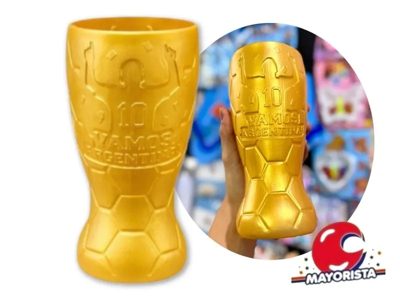 VASO PLASTICO COPA DEL MUNDO 500 CC ARGENTINA - ADRIANA