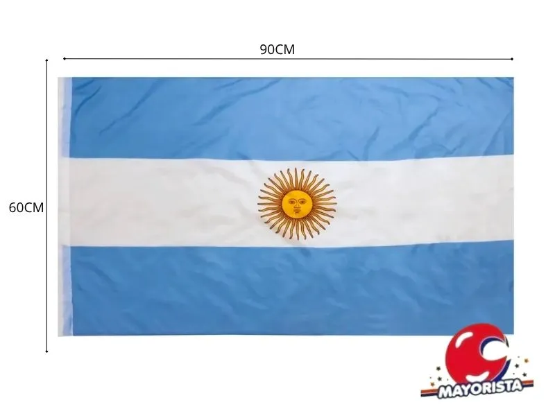 BANDERA ARGENTINA DE TELA 60X90 CM (RK7093016) RECKO