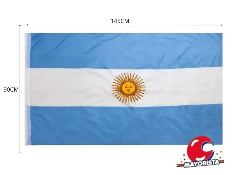 BANDERA ARGENTINA DE TELA 90X150 CM (RK70930115) RECKO
