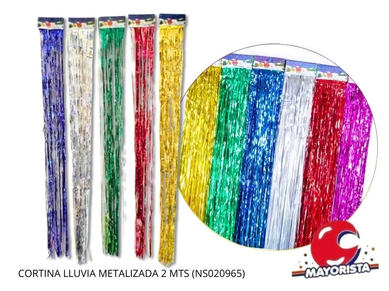 [6926310209657] CORTINA LLUVIA METALIZADA 2 MTS (NS020965) POKA