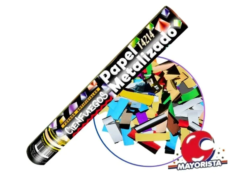 [UT4214] MORTERO 40 CM PAPELES METALIZADOS MULTICOLOR X 1 (UT4214) CIENFUEGOS