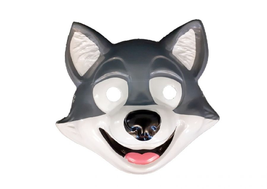 CARETA PLASTICA LOBO GRIS (3302) TRIGGER PACK