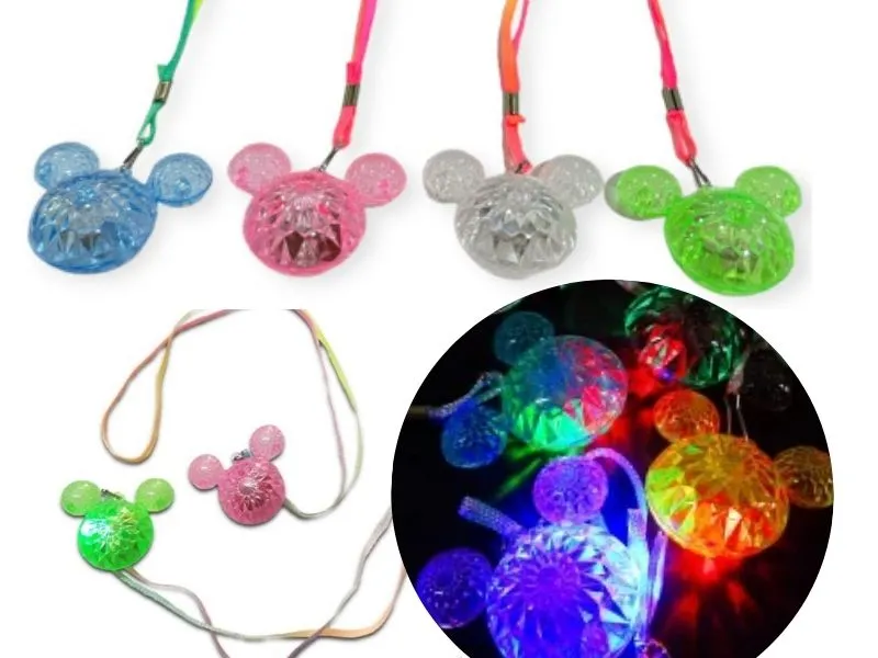 COLGANTE C/LUZ ACRILICO CABEZA MICKEY (YJ0327) YJ IMPORT