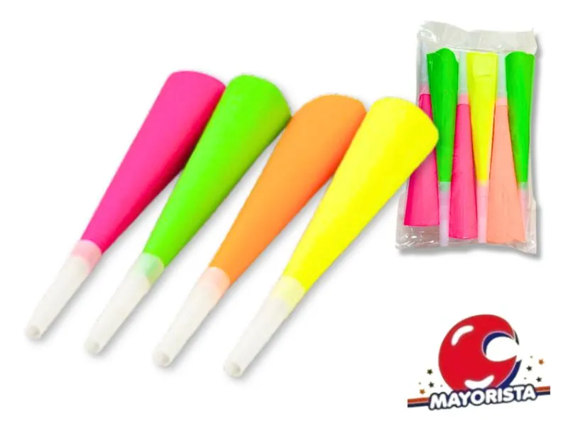 [7083] CORNETAS X 6 FLUO 20CM (ZLE-CS-08-01) ERIK