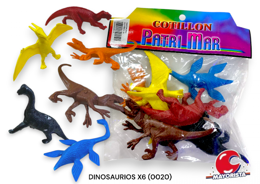 [000000038335] DINOSAURIOS X6 GRANDES 18CM (0041) PATRIMAR