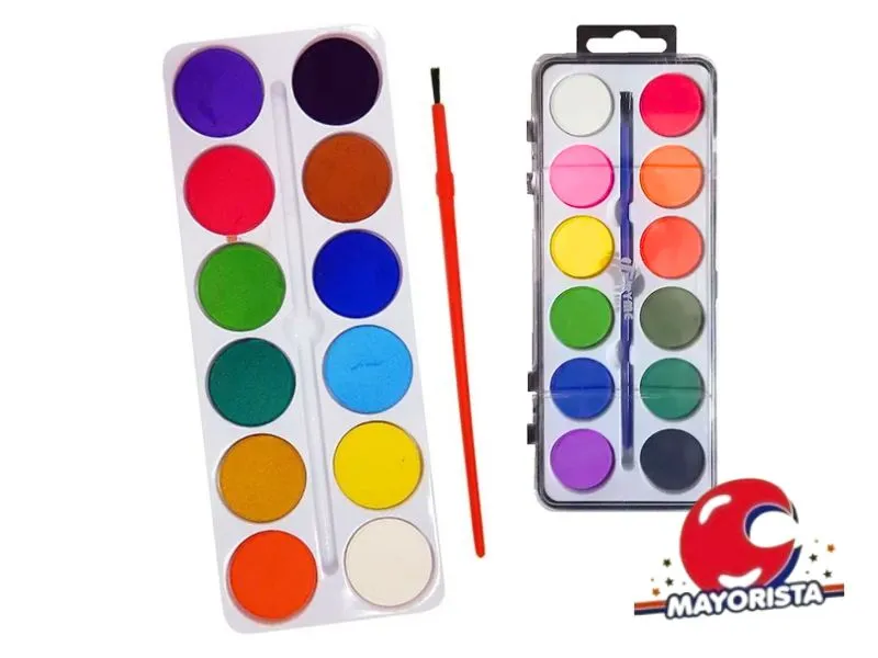 ACUARELAS X 12 ESTUCHE TRANSPARENTE - TAPS