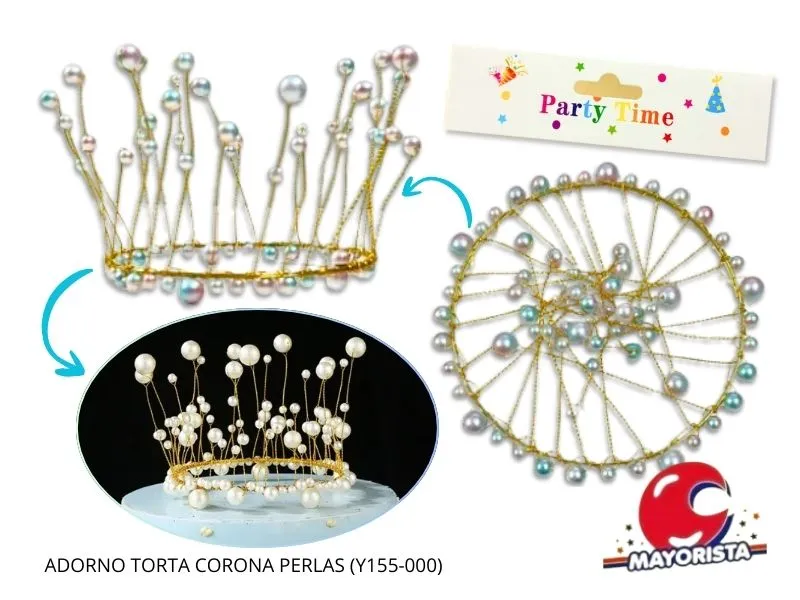[5297] ADORNO TORTA CORONA PERLAS (Y155-000) CHG