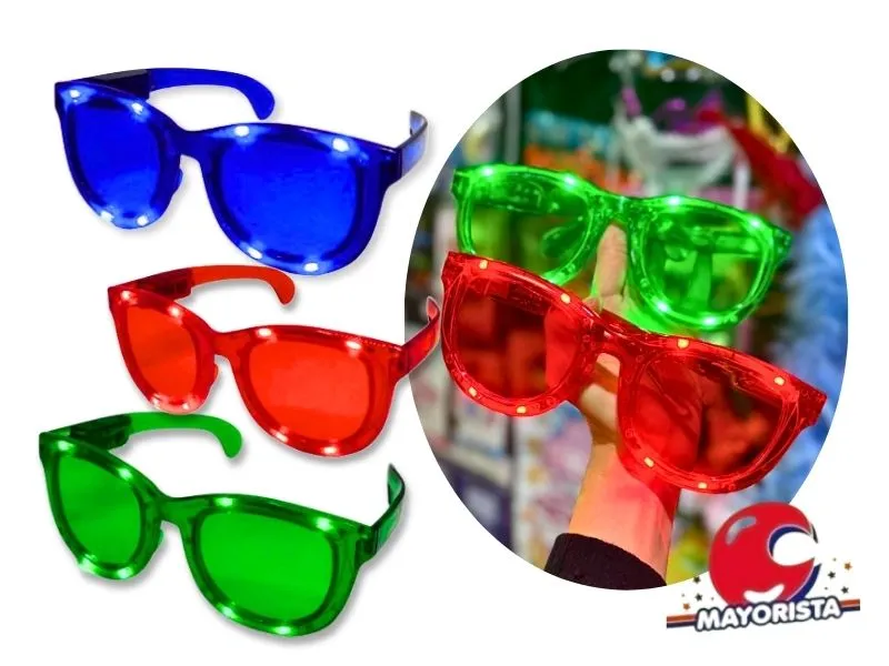 [6902025153201] ANTEOJO C/LUZ GIGANTE ACRILICO 21CM VS COLORES (MQ15-32) ARDITEX