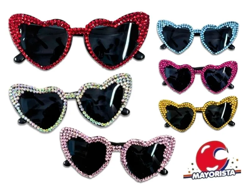 ANTEOJO CORAZON C/STRASS VS COLORES (ZLE-CAN-37-01) ERIK