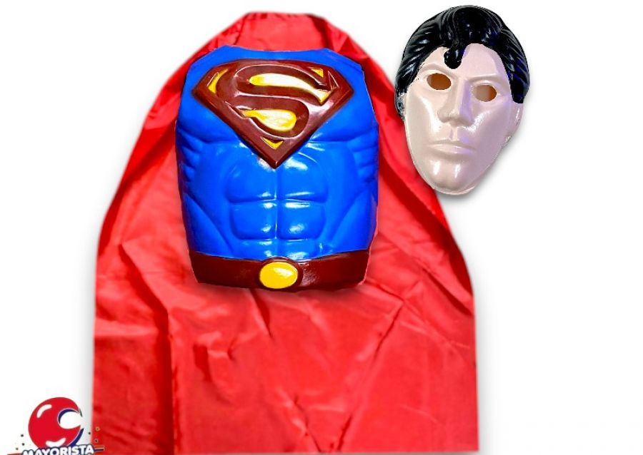 DISFRAZ PLASTICO SUPERMAN CON CAPA (K098) HERRERA