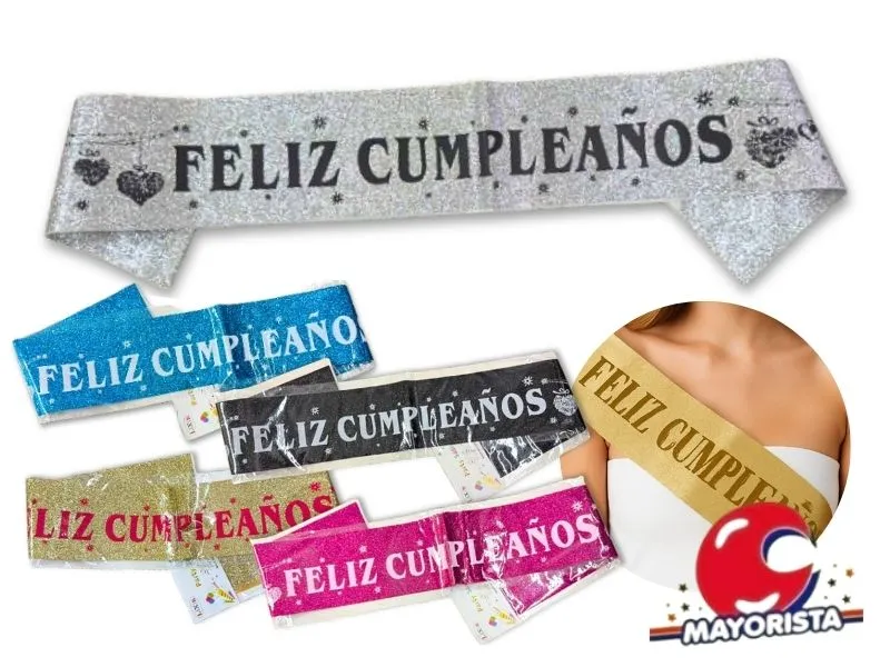 [6923297809030] BANDA BRILLOSA FELIZ CUMPLEANOS (ZLE-CB-09-03) ERIK