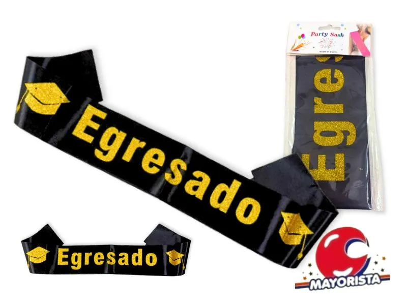 [4304] BANDA NEGRA EGRESADO (YJ0016) YJ IMPORT
