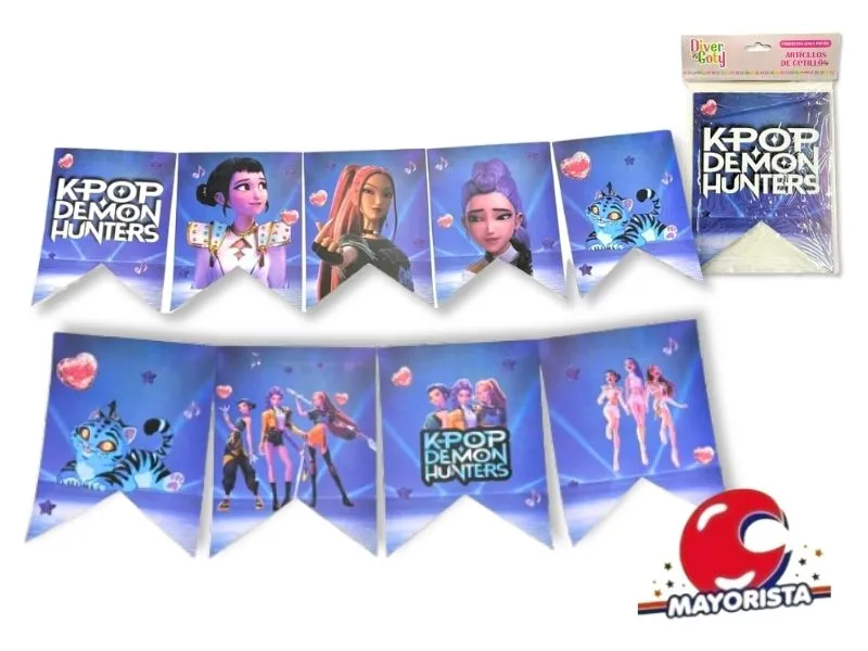 [7798153008334] BANDERIN CARTON DOS PICOS X 1 GUERRERAS KPOP 17CM - DIVER COTY