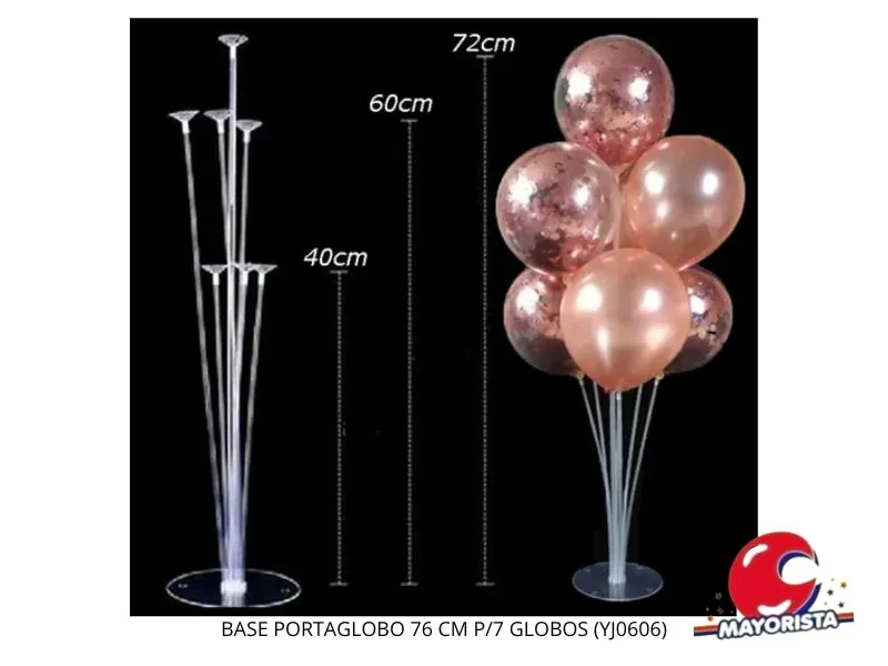 [8034107004793] BASE PORTAGLOBO 76 CM P/7 GLOBOS (YJ0606) YJ IMPORT