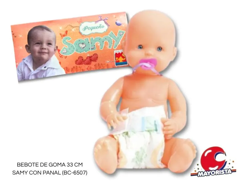 BEBOTE DE GOMA 33 CM SAMY CON PANAL (BC-6507) MAGIKA