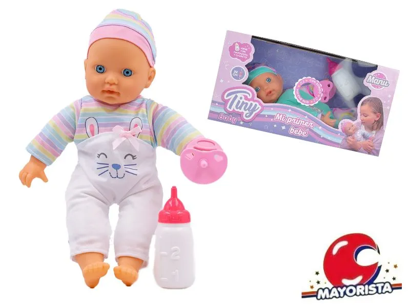 BEBOTE TINY CON MAMADERA Y SONIDO EN CAJA 32CM (53724) KADA