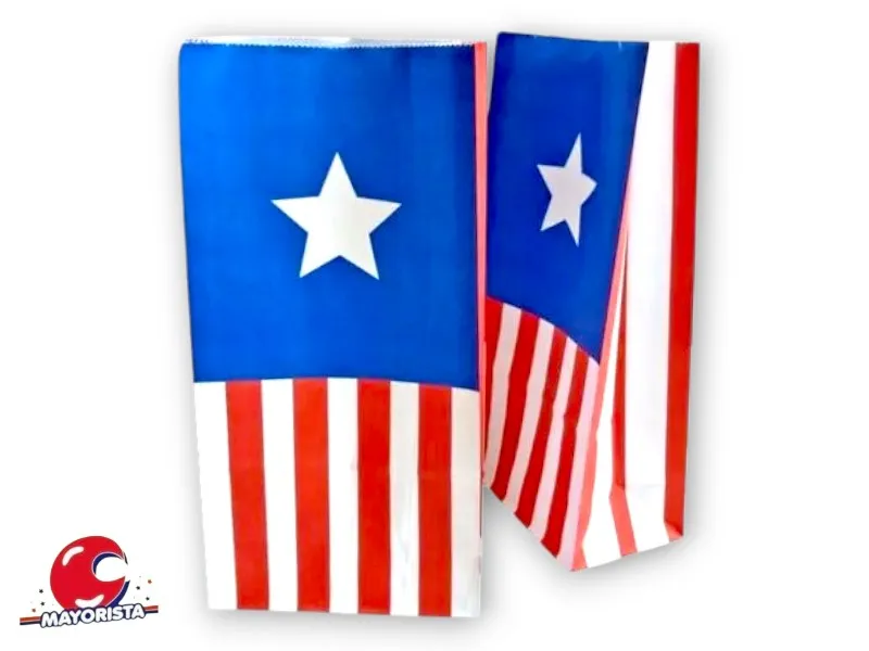 BOLSITA PAPEL X 10 CAPITAN AMERICA 15X25X8 (EVACOR)