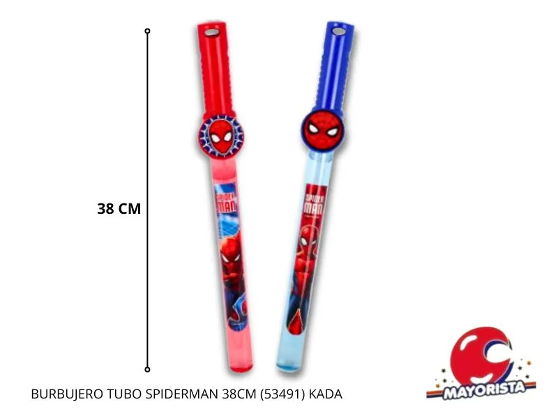[7450077070636] BURBUJERO TUBO SPIDERMAN 38CM (53491) KADA