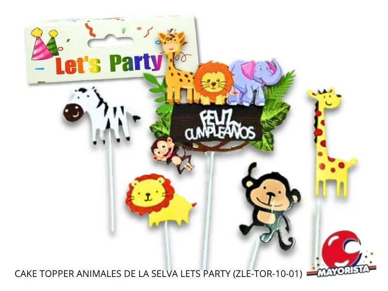 CAKE TOPPER ANIMALES DE LA SELVA LETS PARTY (ILC-Y125) LCOST