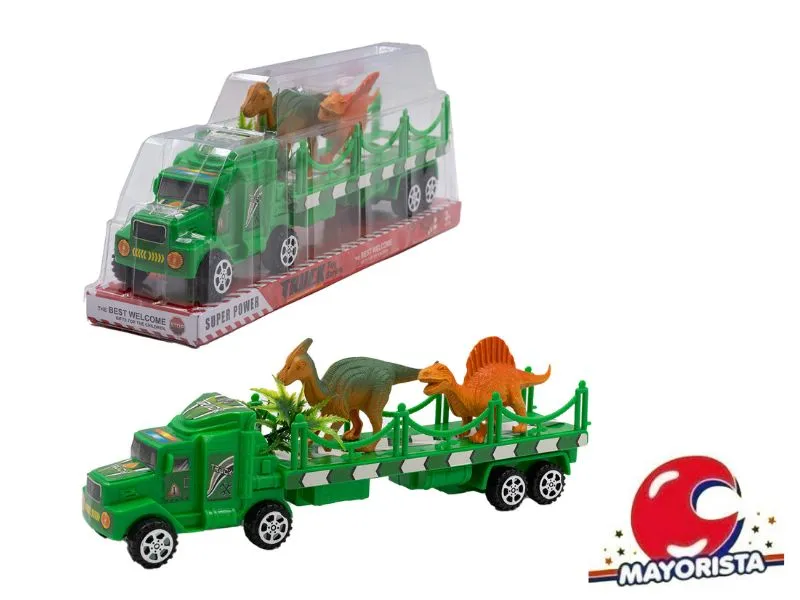 [7450077144559] CAMION CON TRAILER Y DINOSAURIOS BURBUJA 29X12 (53205) KADA