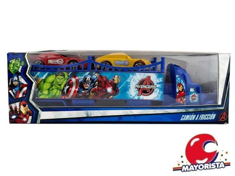 [7453105003767] CAMION TRANSPORTE AVENGERS 2 AUTOS CAJA 29X9 (54387) KADA