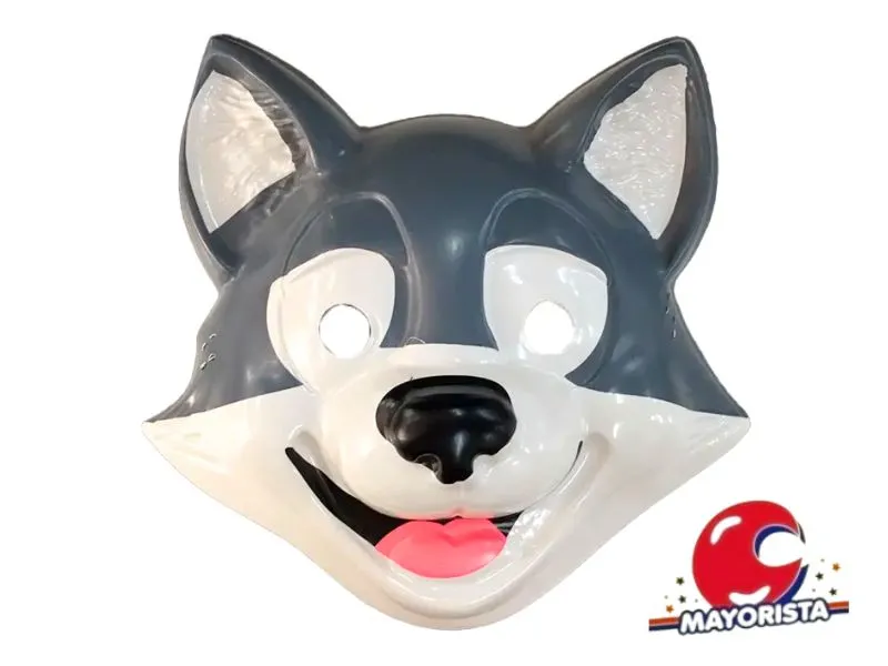 CARETA PLASTICA LOBO GRIS (3302) TRIGGER PACK