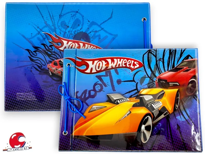 CARPETA 2 TAPAS N 5 PLASTIFICADA HOT WHEELS