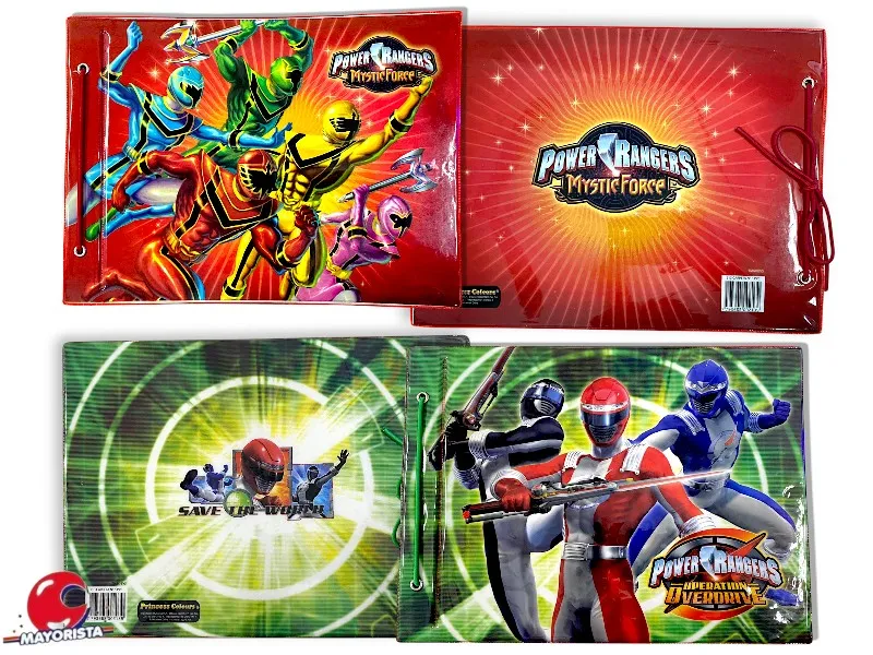 CARPETA 2 TAPAS N 5 PLASTIFICADA POWER RANGER