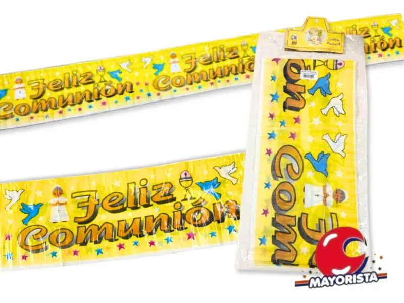 CARTEL PLASTICO COMUNION 1,7 MTS (1301) COTILLON NACIONAL