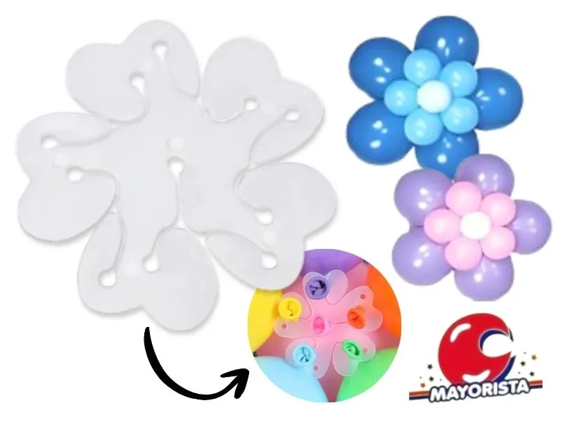 CLIP DE GLOBOS FLOR DOBLE (Y1611-121) LCOST