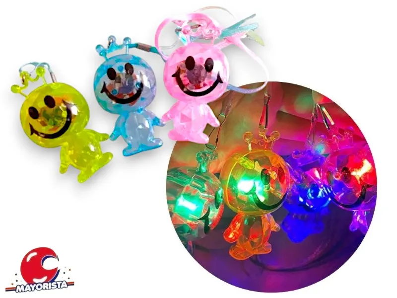 COLGANTE C/LUZ ACRILICO CARITA CON CUERPITO (YJ0328) YJ IMPORT