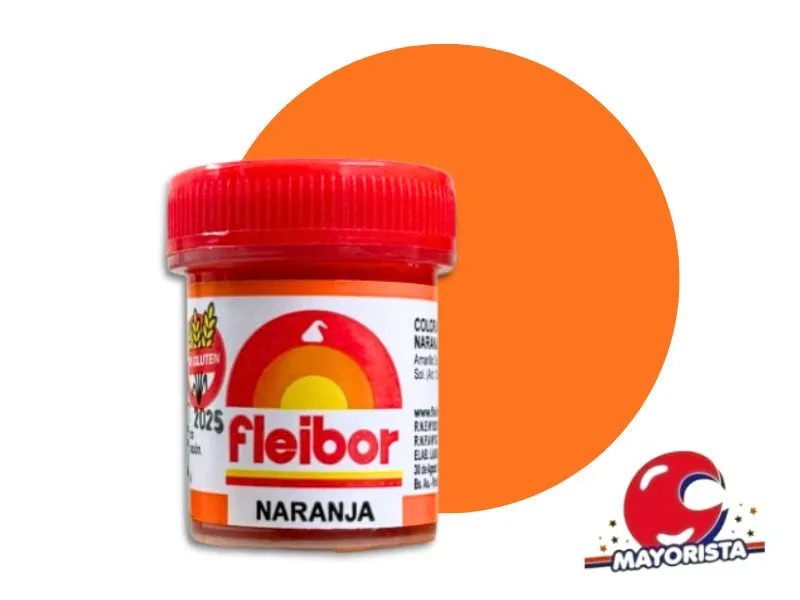 COLORANTE EN PASTA NARANJA 15 GRS X1 - FLEIBOR