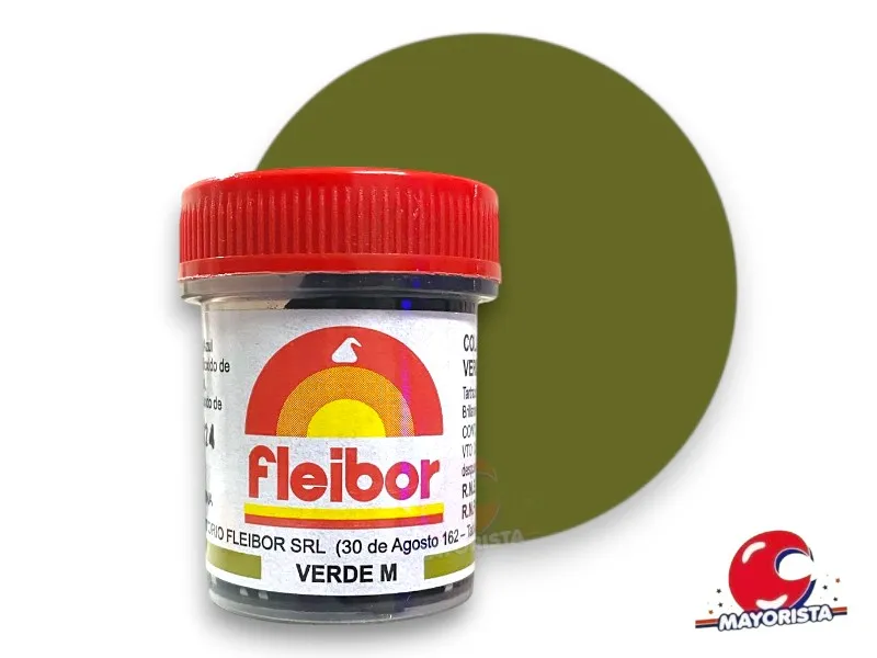 COLORANTE EN PASTA VERDE (M) 15 GRS X1 - FLEIBOR