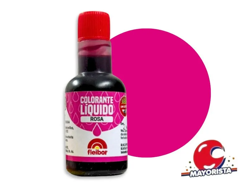 [7855] COLORANTE LIQUIDO ROSA 30 CC - FLEIBOR