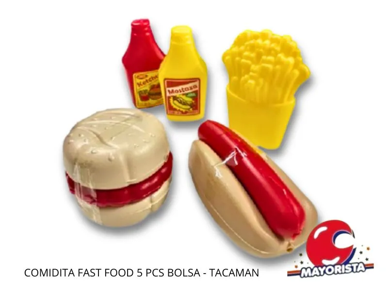 [3347] COMIDITA FAST FOOD 5 PCS BOLSA - TACAMAN
