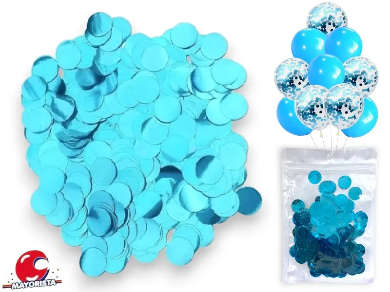 CONFETTI METAL CELESTE X 10 GRS (YJ0560) YJ IMPORT