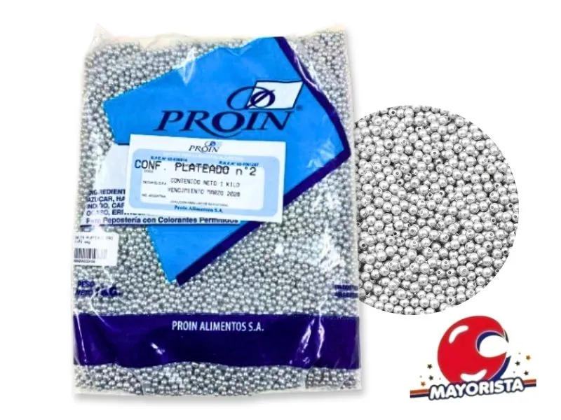[000000022458] CONFITE PLATEADO N2 X 1 KG - PROIN