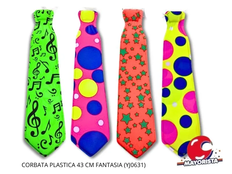 [8034107005042] CORBATA PLASTICA 43 CM FANTASIA (YJ0631) YJ IMPORT