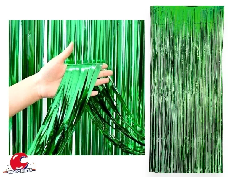 CORTINA METALIZADA VERDE 2MTS X 1 MTS (CC828-0243) CHG
