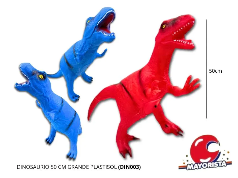 [9855] DINOSAURIO 50 CM GRANDE PLASTISOL (DIN003) CABADIN