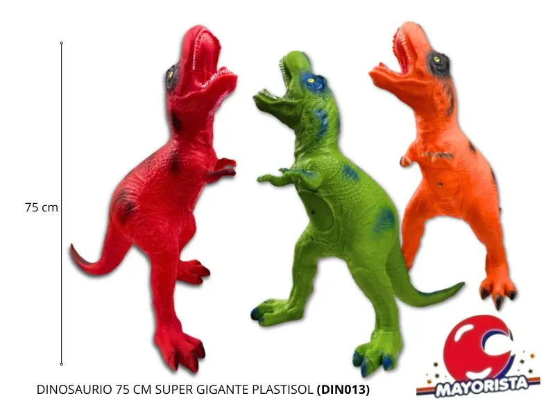 [7927] DINOSAURIO 75 CM SUPER GIGANTE PLASTISOL (DIN013) CABADIN