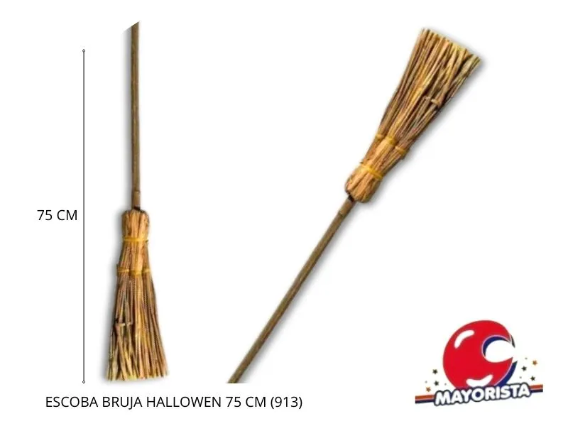[2713] ESCOBA BRUJA HALLOWEN 75 CM (913) MIC Y MAC