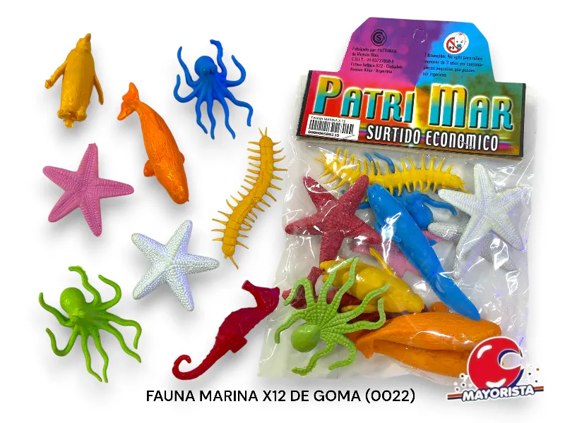 [500139] FAUNA MARINA X12 DE GOMA (0022) PATRIMAR