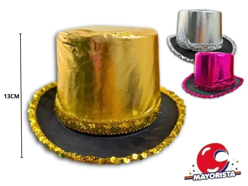 [9752] GALERA 13CM METALIZADA C/LENTEJUELAS VS COLORES (ILC-Y203) - LCOST