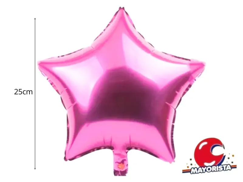 GLOBO MYLAR 10 ESTRELLA ROSA (25CM) ERIK