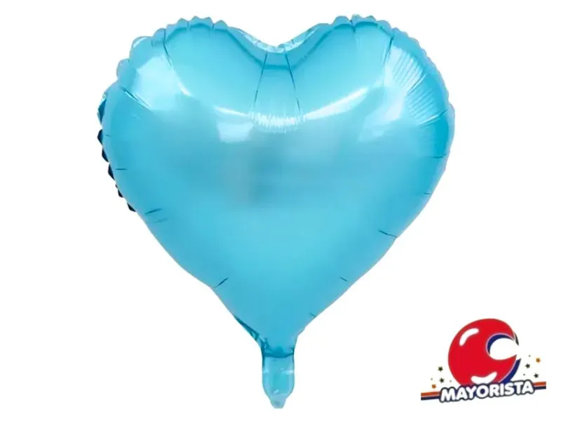 [9285] GLOBO MYLAR 18 CORAZON CELESTE (45CM) CHG