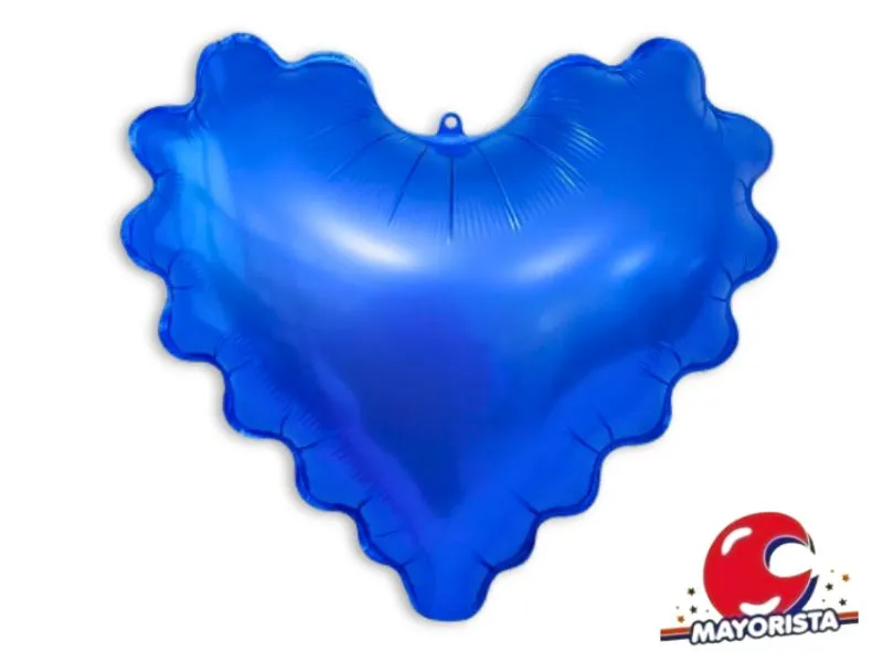 [5035] GLOBO MYLAR 18 CORAZON ONDULADO AZUL (Y1385-1265) CHG